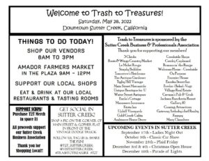 trash to treasures 2022 sutter creek event