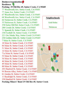 Sutter Creek Light Tour Map