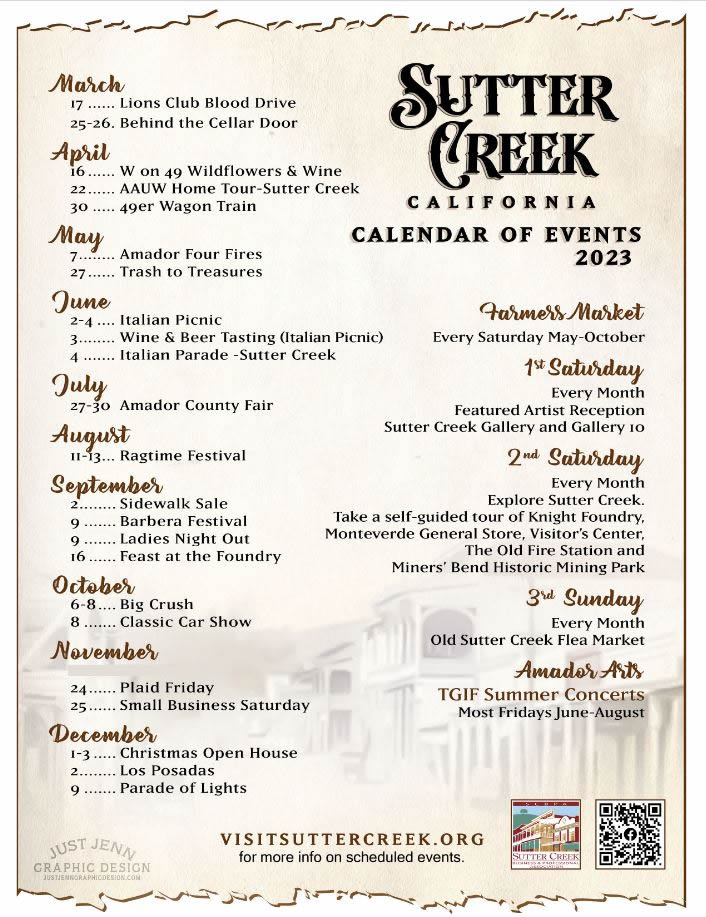 Sutter Creek Events California Gold Country Event Calendar Amador