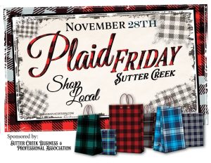 sutter creek plaid friday poster