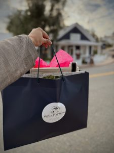 spring fling woman at gift counter