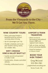Vine & Valley Shuttle in Sutter Creek and Amador Wine Country