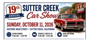 sutter creek car show 2026
